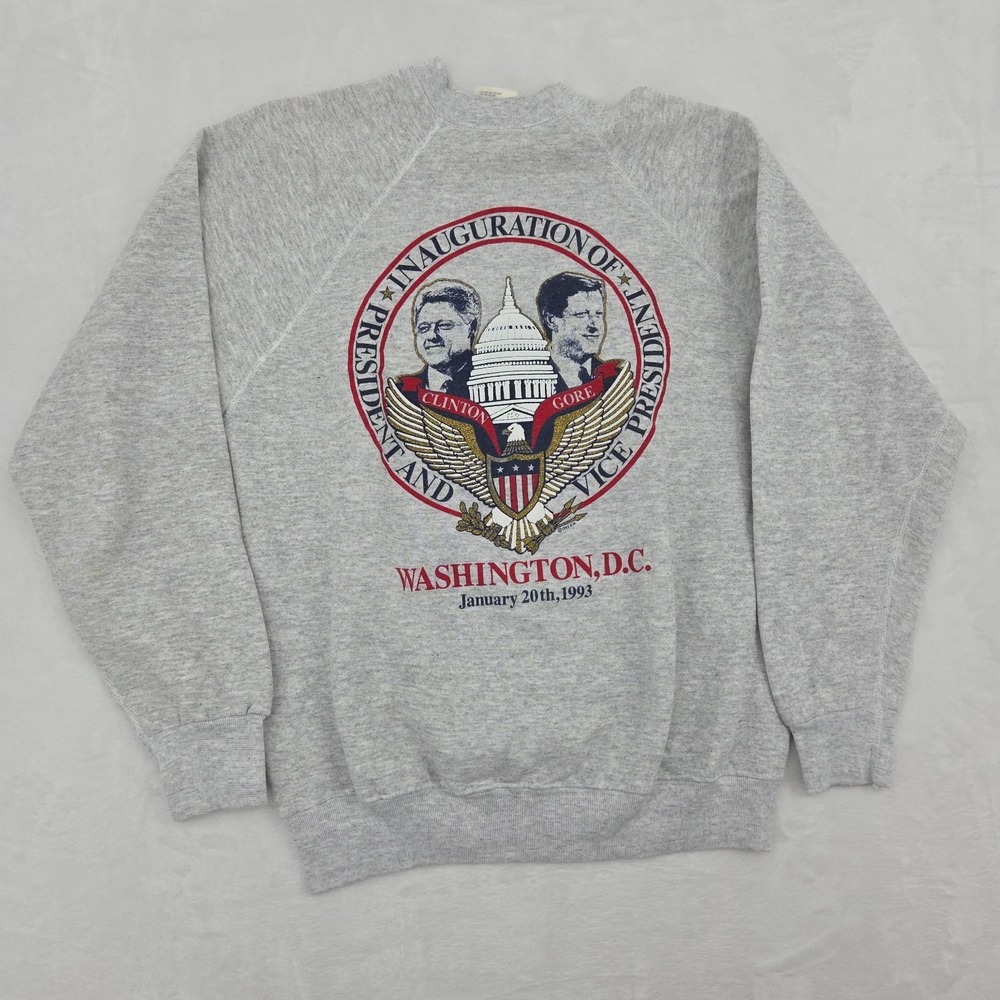 VTG 1993 Clinton Gore Presidential Inauguration Sweatshirt Sz Lg See Pics